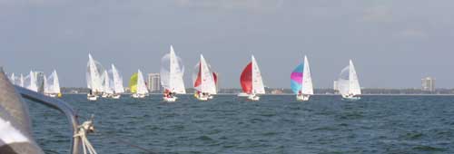 downwind with spinnakers