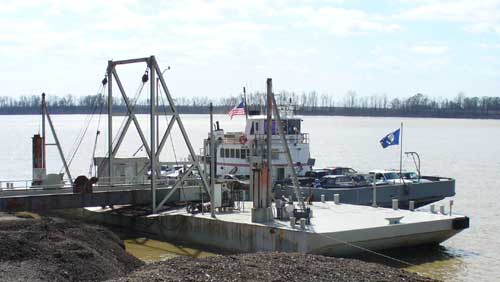Mississippi River ferry, Plaquemine, Louisiana